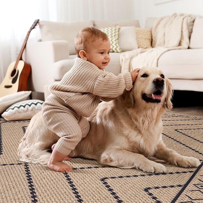 Tangsoo Easy Jute Rug 6x9 Washable Area Rugs - Image 7