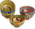 Henten Home Ceramic Dessert Bowls Set of 6, Bohemia 10 oz Snack Serving Bowl by HentenHome
