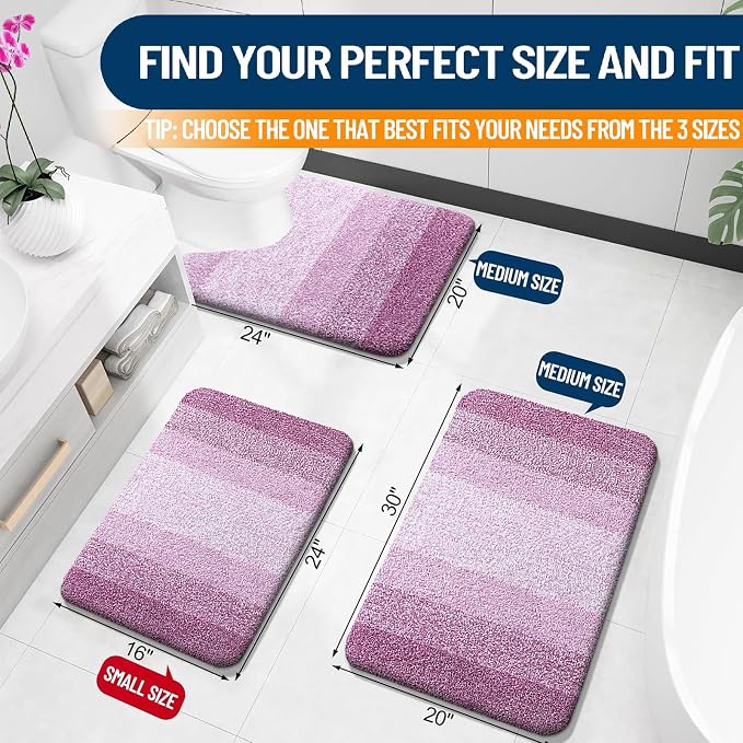 OLANLY Large Bathroom Rugs Mat 44x32, Extra Soft Absorbent Microfiber Bath Rugs - Image 2