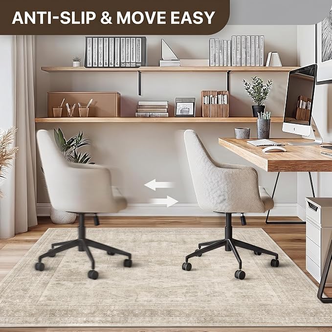 48"x60" Office Chair Mat for Hardwood Tile Floor, Under Desk Carpet Protector - Image 4