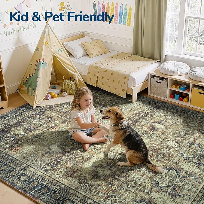 Lessymo 5x7 Washable Area Rug - Image 3