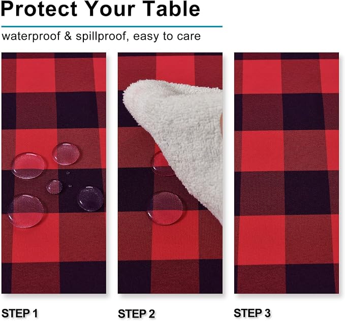 Checkered Rectangle Tablecloth - Image 3