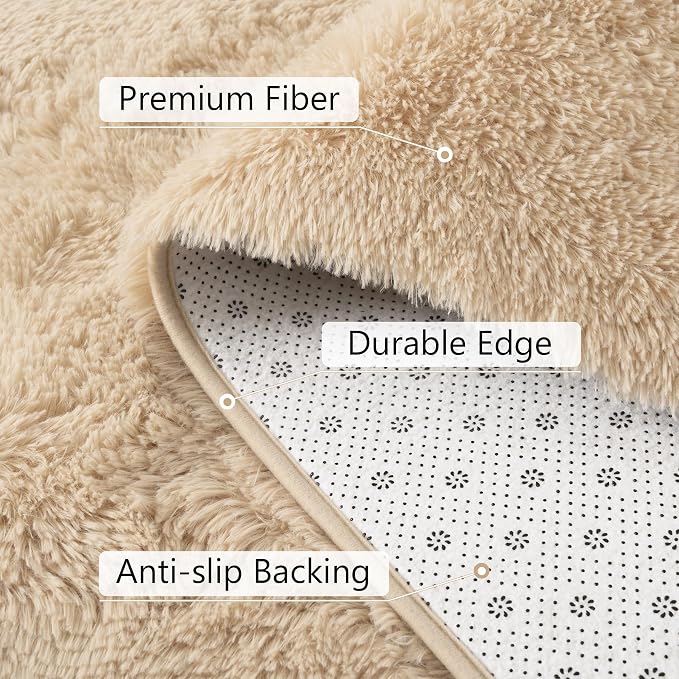 BENRON Soft Area Rugs for Living Room Bedroom Washable, Fluffy Rugs for Kids - Image 4