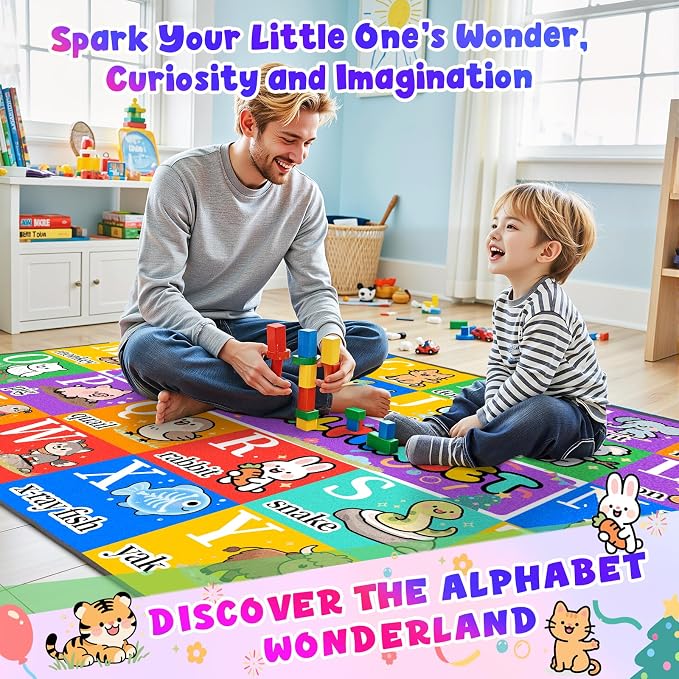 Non-Slip & Soft Kids Alphabet Rug - Image 2