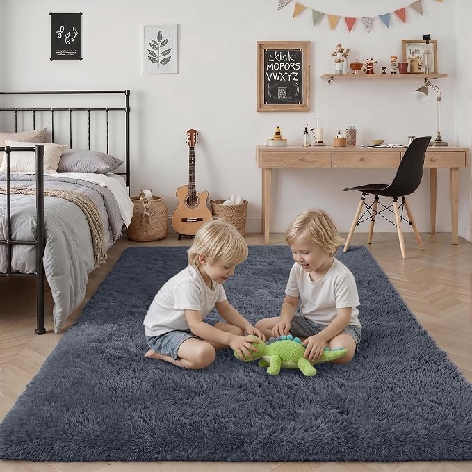 Fluffy 5x7 Area Rugs for Living Room Bedroom: Ultra Soft Shag Rug Non-Slip - Image 7