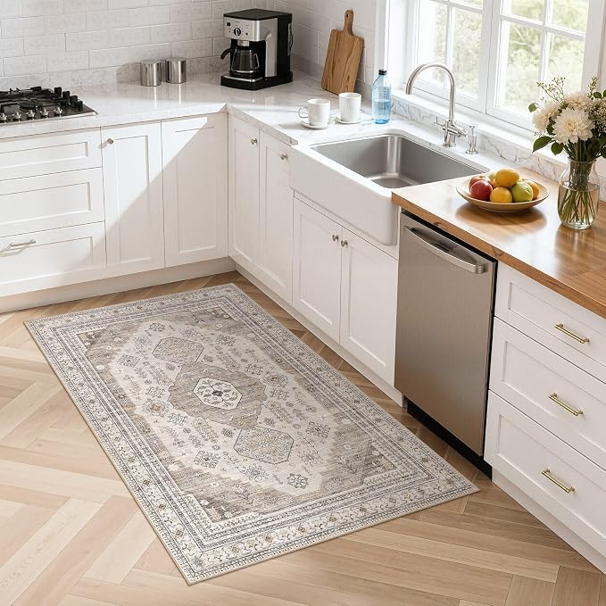 3x5 Washable Area Rug, Large Rugs - Image 7