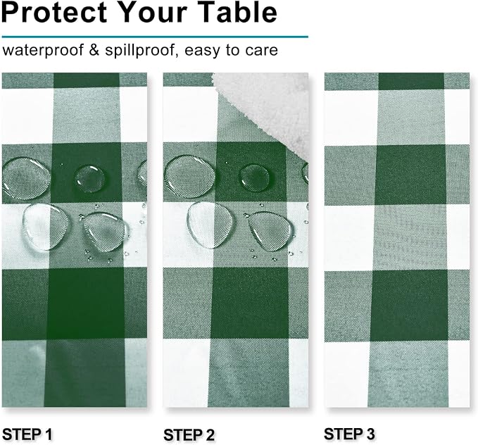 Checkered Tablecloth Rectangle, 70 x 90 Inch - Image 3