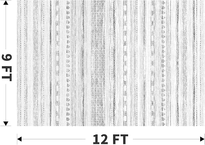 9x12 Area Rugs for Living Room Machine Washable Rug Distressed Indoor Carpet - Image 2