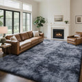yongyangjuxin Fluffy Rug Shag Area Rug, Mottling Dark Grey 8x10 Area Rugs by Yongyangjuxi