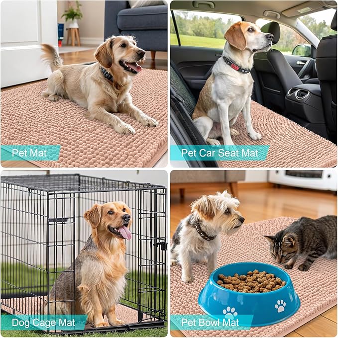OLANLY Dog Door Mat for Muddy Paws 47x24, Absorbs Moisture and Dirt, Absorbent - Image 7