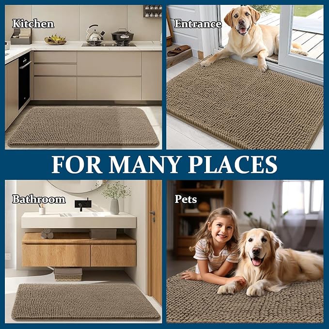 OLANLY Dog Door Mat for Muddy Paws 40x24, Absorbs Moisture and Dirt, Absorbent - Image 8