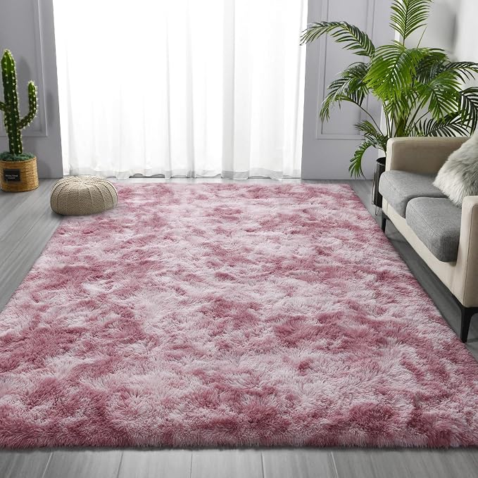 Deerhoo Shag Area Rug, 4 X 6 Tie-Dyed Plush Fuzzy Rugs - Image 2