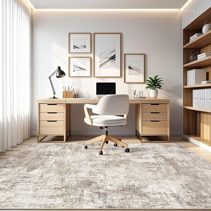 5x8 Area Rugs Living Room: Washable Large Abstract Soft Rug Stain Resistant - Image 8