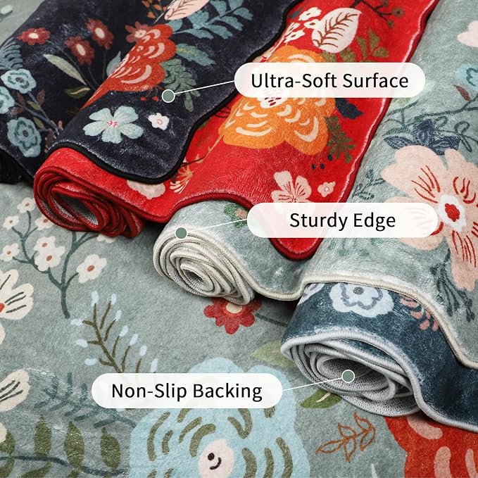 3x8 Runner Rug, Washable Kitchen Rugs - Image 4