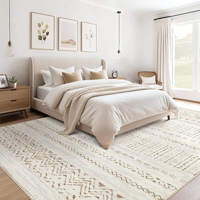 cotiled 10x12 Area Rugs Living Room Rug: Washable Boho Rugs - Image 3