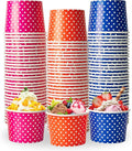 120 Pack 12 oz Ice Cream Cups, Disposable Paper Dessert Cups | three color by LITOPAK