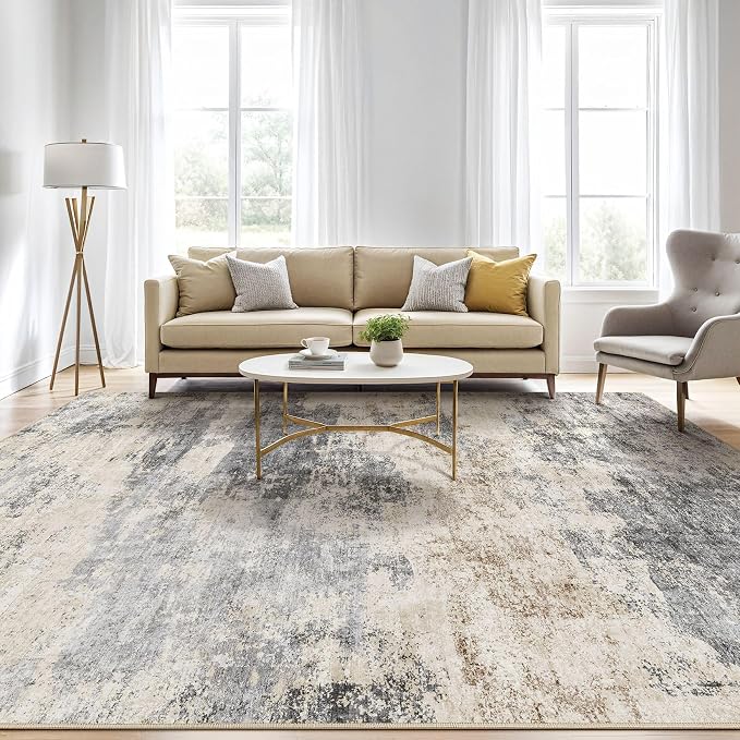 6x8 Area Rugs Living Room: Washable Large Abstract Modern Soft Rug Stain - Image 5
