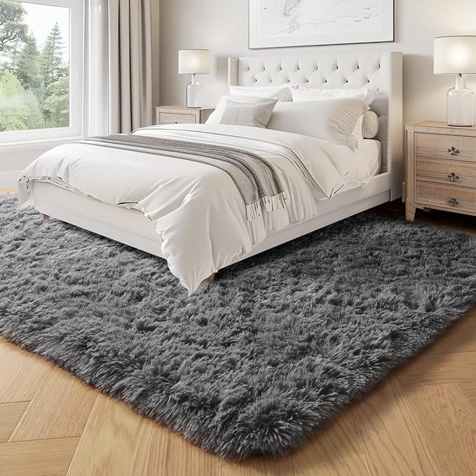 PAGISOFE 8x10 Living Room Rug Grey, Soft Large Rugs - Image 6