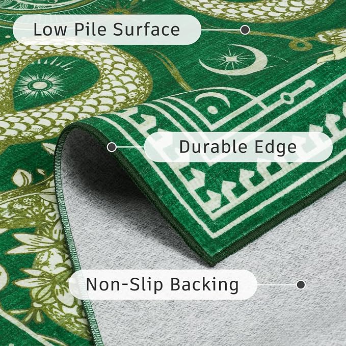 DCX Washable 2x6 Snake Runner Rug, Soft Low Pile Carpet, Kid & Pet Friendly - Image 5