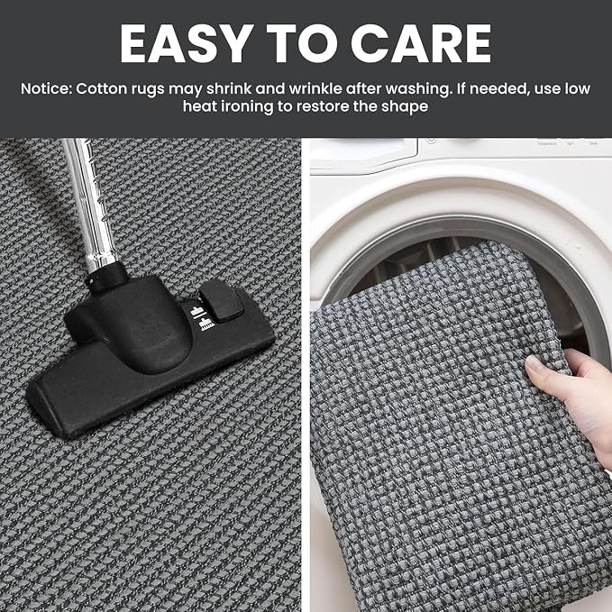 IOHOUZE Washable Runner Rug 2.6x12 Non Slip Rubber Backed Extra Long Hallway - Image 4