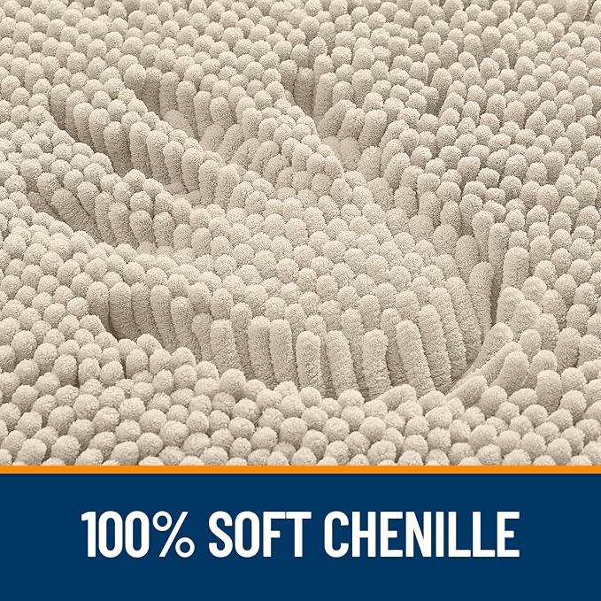 OLANLY Large Bathroom Rugs 45x27, Extra Soft Absorbent Chenille Bath Rugs - Image 3