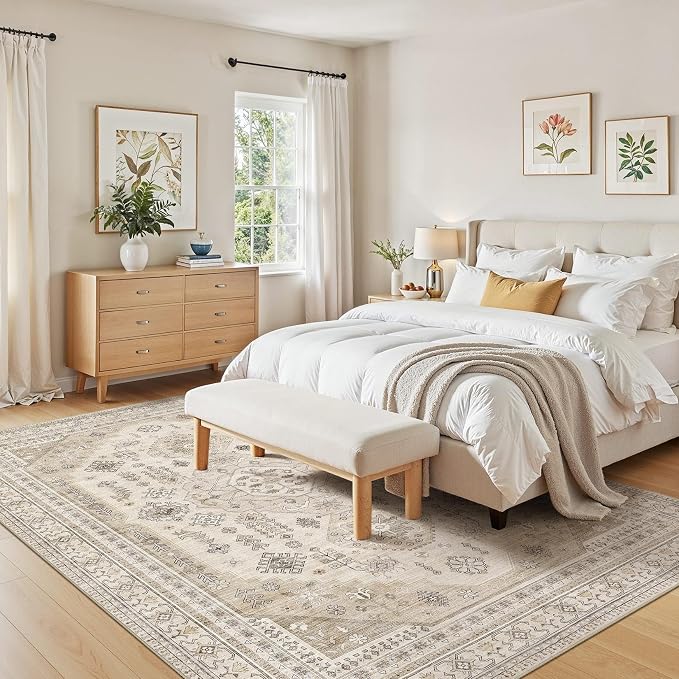 9x12 Washable Area Rug, Large Rugs - Image 7