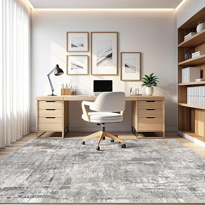 12x15 Area Rug Living Room: Washable Large Abstract Modern Soft Rugs Stain - Image 8
