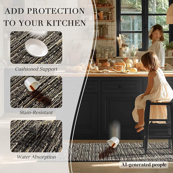 Kitchen Rugs Sets of 2-Non Slip Kitchen Mats - Image 4