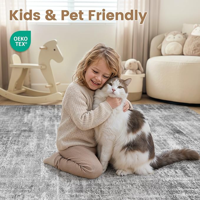 Washable 6x9 Area Rug for Living Room - Image 4