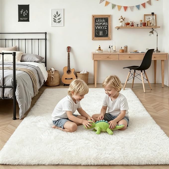 Fluffy 4x6 Area Rugs for Living Room Bedroom: Ultra Soft Shag Rug Non-Slip - Image 7