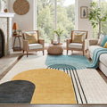 DCX Machine Washable 8x10 Area Rugs, Midcentury Modern Non Slip Stain Resistant by DCXWashableRug