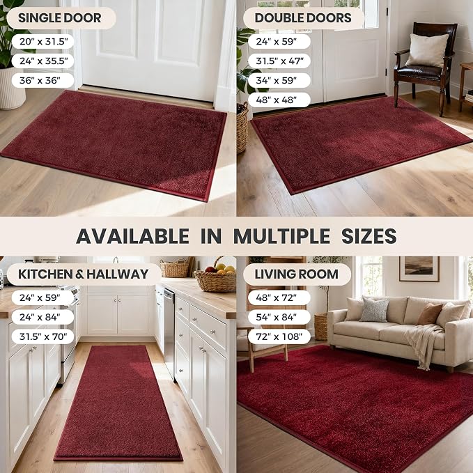 PURRUGS Easy Care Area Rug 4ft x 6ft, Non-Slip Machine Washable Entryway Rug - Image 9