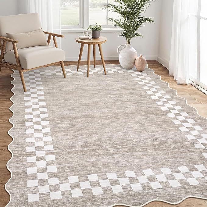 GarveeHome Scalloped Washable Rug 9x12 Area Rug - Image 8
