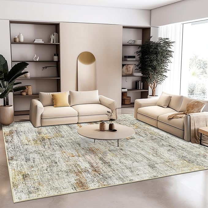 Soalmost Washable Area Rug 8x10, Large Soft Abstract Rugs - Image 9