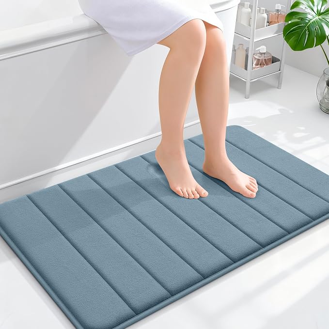 OLANLY Memory Foam Bath Mat 35x24, Super Soft Absorbent Bathroom Rugs, Quick Dry by OLANLY
