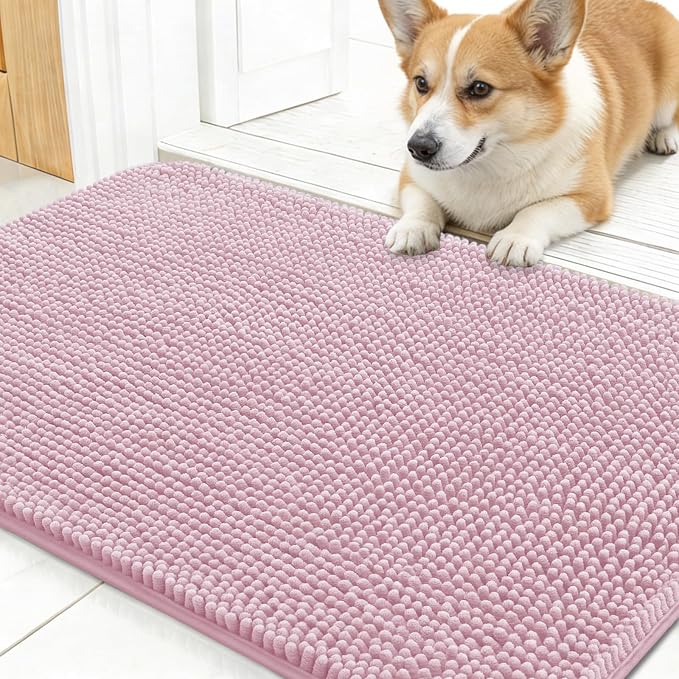 OLANLY Dog Door Mat for Muddy Paws 24x16, Absorbs Moisture and Dirt, Absorbent by OLANLY