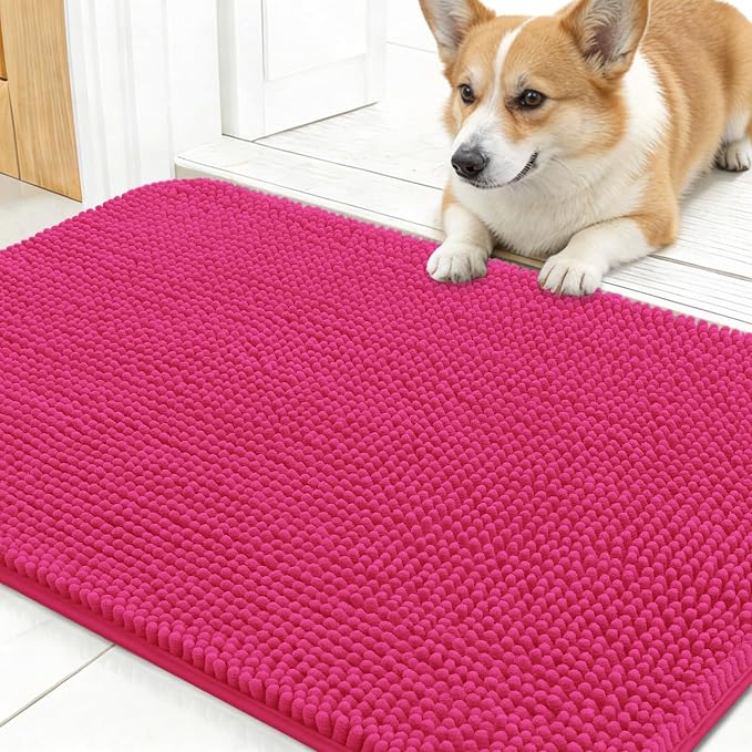 OLANLY Dog Door Mat for Muddy Paws 24x16, Absorbs Moisture and Dirt, Absorbent by OLANLY