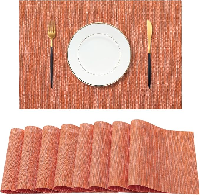 Leetaltree Orange Placemats Set of 8 by Leetaltree-ArtatEveryTable