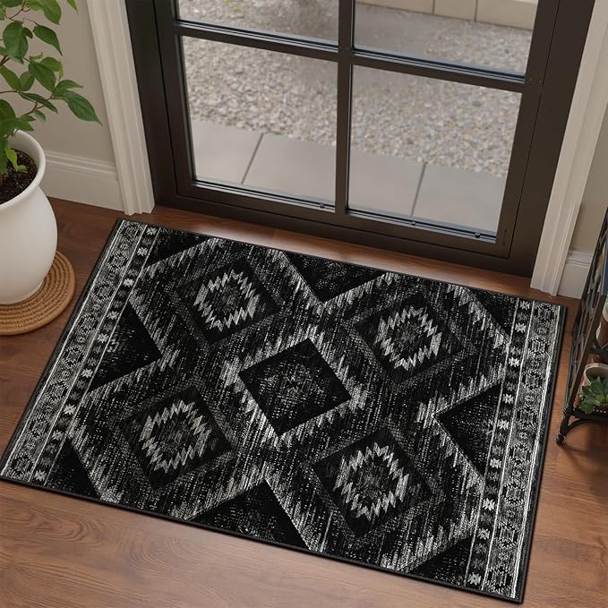 BESTSWEETIE Area Rug 2x4 Rug Machine Washable Non-Slip Low Pile Print Pattern - Image 6