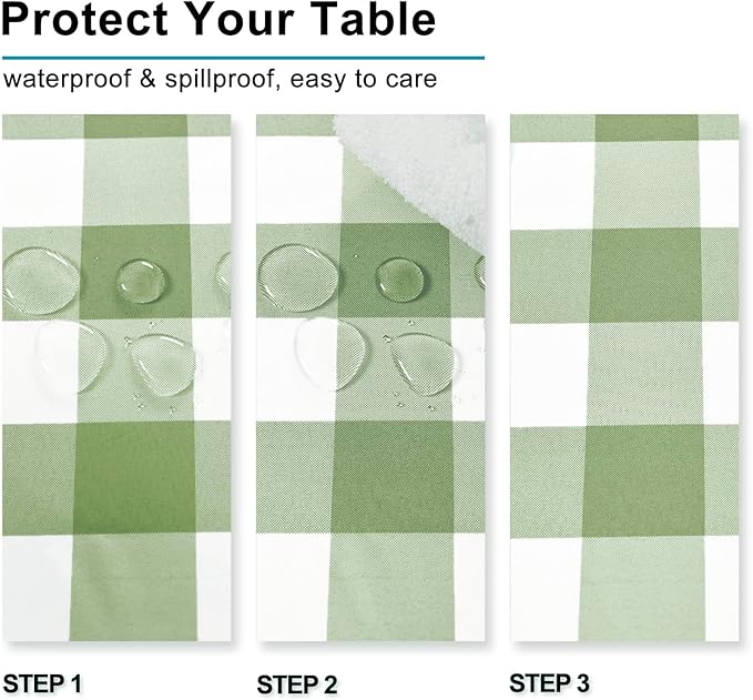 60 x 84 Inch Checkered Tablecloth Rectangle - Image 3