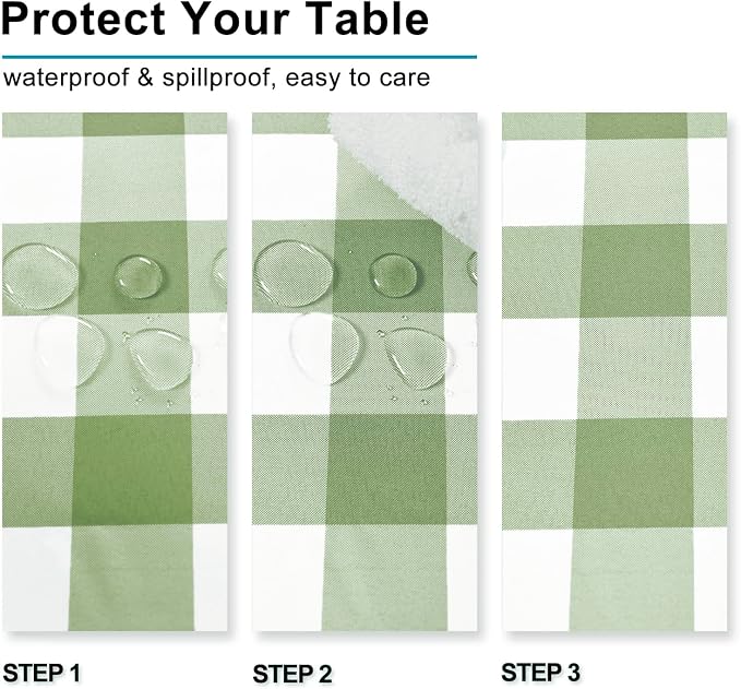 54 x 108 Inch Checkered Tablecloth Rectangle - Image 3
