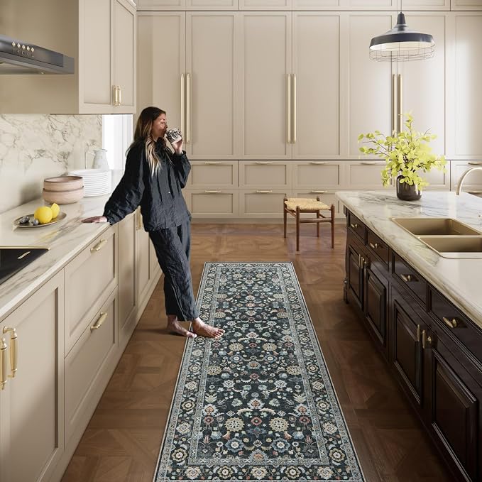 Washable Runners for Hallways Kitchen Rug: 2'6"x8' Runner Rugs Stain Resistant - Image 6