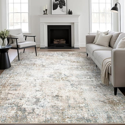 10x14 Area Rug Living Room Rug: Washable Modern Abstract Soft Thin Rug Indoor by FXRHLP