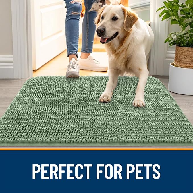 OLANLY Dog Door Mat for Muddy Paws 59x24, Absorbs Moisture and Dirt, Absorbent - Image 6