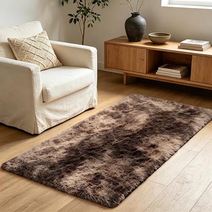Shag Runner Rug for Bedroom Living Room 2x6 Upgrade Non-Slip Fluffy Soft - Image 5
