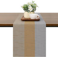 Table Runner 88 Inches Long, Vinyl Woven Farmhouse Table Runners | Washable by Chitomars