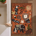 jinchan 2x3 Cute Area Rug Kids Washable Fun Rug Terracotta Boho Jungle Small by JINCHAN