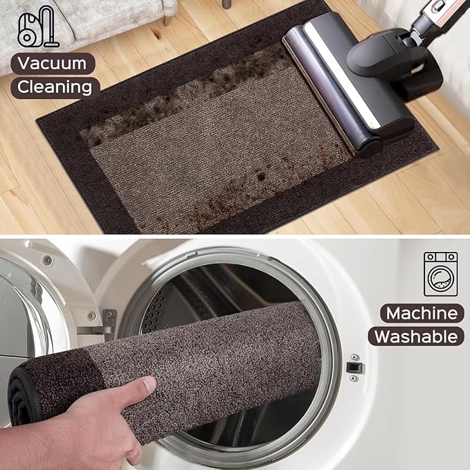 Indoor Door Mat 20" x 32", Washable Kitchen Rug, Non Slip Entryway Rug - Image 4