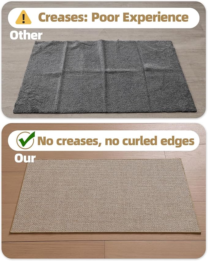 Color&Geometry Ultra Thin Indoor Door Mat 24"x36", Non Slip Rubber Backed Dirt - Image 4
