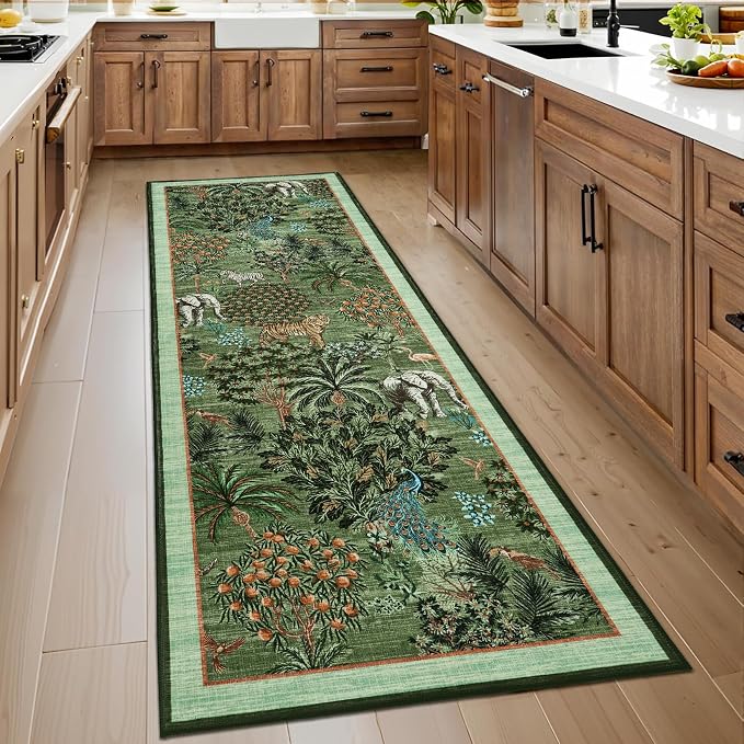GarveeHome Jungle Rug 2x6 Kitchen Runner Rug Non Slip Washable Runners by GarveeHome